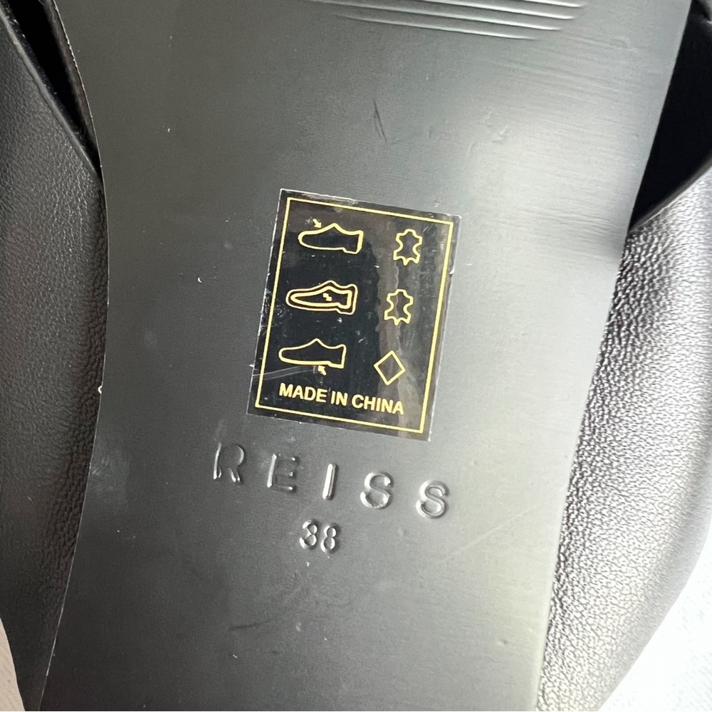 Reiss Brooke Slide Sandals in Black NWOT - Picture 5 of 5